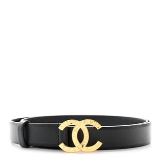 Chanel + Paris Button CC Belt 90/36 Black