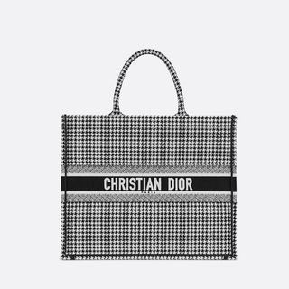Dior + Book Tote Bag in Embroidered Canvas