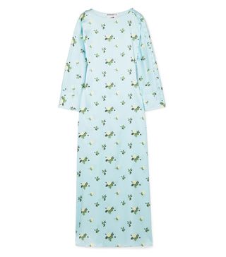 Bernadette + Dakota Floral-Print Stretch-Silk Satin Maxi Dress