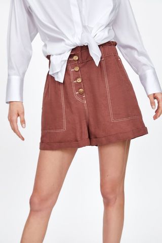 Zara + Shorts With Buttons