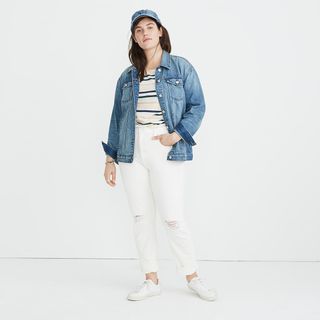 Madewell + The Oversized Jean Jacket in Capstone Wash