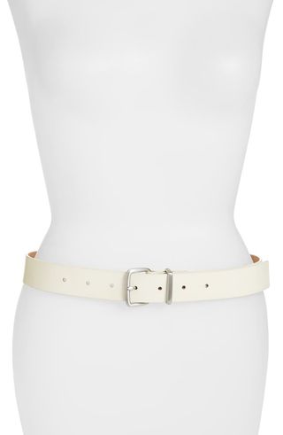 Something Navy + Square Buckle Leather Belt