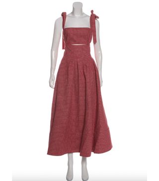 Rosie Assoulin + Linen-Blend Skirt Set