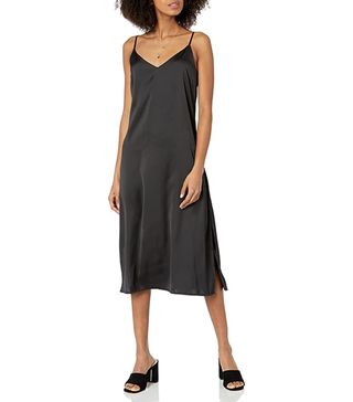 The Drop + Ana Silky V-Neck Midi Slip Dress