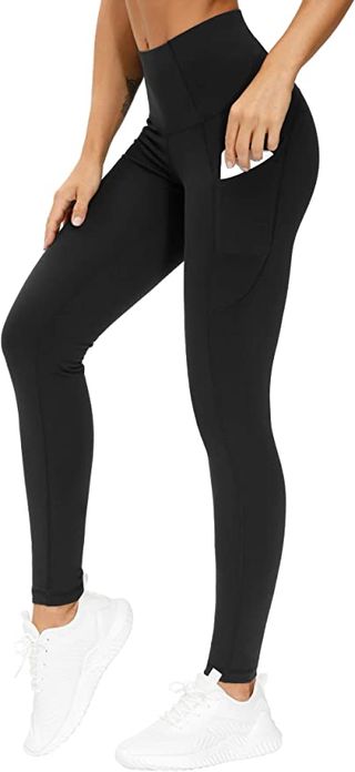 AFITNE Women's Bootcut Yoga Pants with Pockets, High Waist Workout Bootleg  Yoga Pants Tummy Control 4 Way Stretch Pants