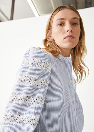 & Other Stories + Embroidered Sleeve Blouse