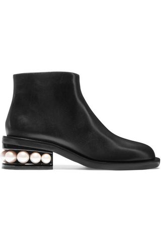 Nicholas Kirkwood + Casati Embellished Leather Ankle Boots