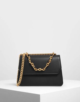 Charles & Keith + Chain Link Front Flap Bag