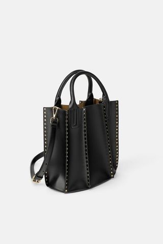 Zara + Studded Shopper Bag