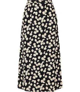 Reformation + Bea Floral-Print Crepe Midi Skirt