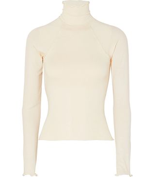 Line by K + Margaux Open-Back Stretch-Jersey Top