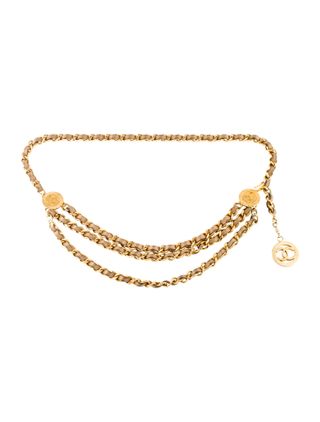 Chanel + Vintage Medallion Chain-Link Belt