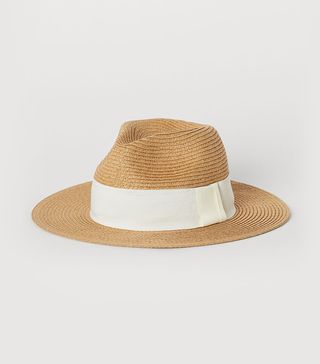 H&M + Straw Hat With Grosgrain Band
