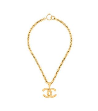 Chanel + CC Logo Pendant Necklace