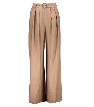 Nasty Gal + Business As Usual Wide-Leg Belted Pants