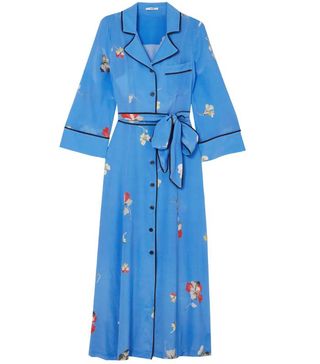 Ganni + Joycedale Floral-Print Silk Crepe de Chine Maxi Dress