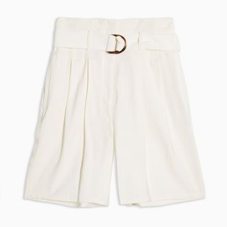 Topshop + Ivory Belted City Shorts