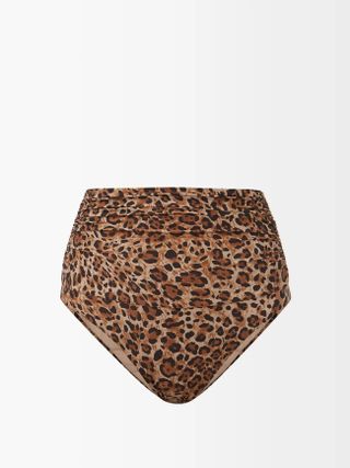 Melissa Odabash + Ancona High-Rise Leopard-Print Bikini Briefs