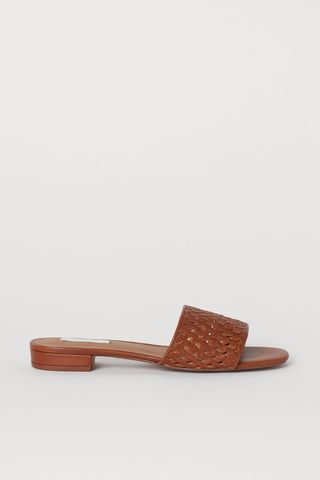 H&M + Leather Slide Sandals