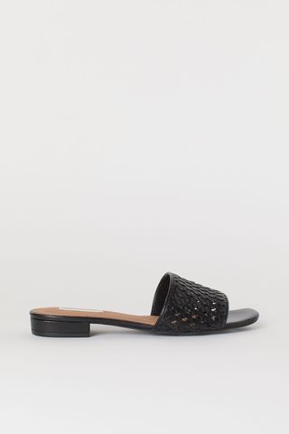 H&M + Leather Slide Sandals