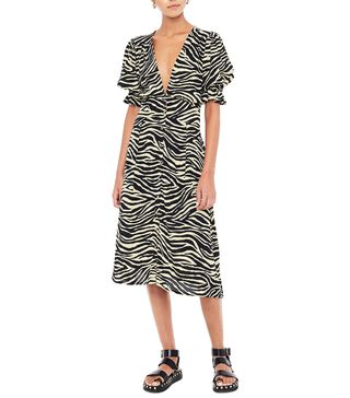 Faithfull The Brand + Rafa Zebra Print Midi Dress