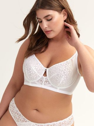 Addition Elle + Ashley Graham Long Line Bra With Lace