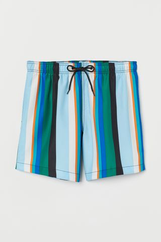 H&M + Printed Swim Shorts
