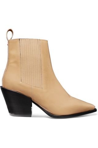 Aeydē + Kate Patent-Leather Ankle Boots