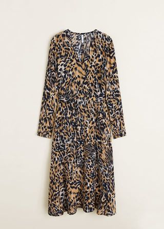 Mango + Leopard Midi Dress