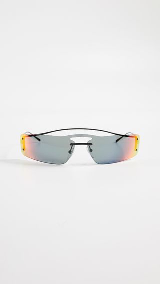 Prada + PR 61VS Runway Rainbow 90's Skinny Rectangle Sunglasses