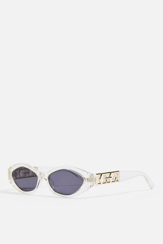 Topshop + Angular Oval Sunglasses