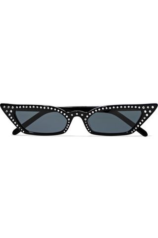 Poppy Lissiman + Le Skinny Luxe Cat Eye Crystal Embellished Acetate Sunglasses