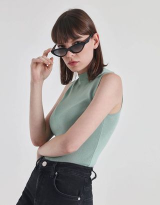 Charles & Keith + Acetate Oval Frame Sunglasses