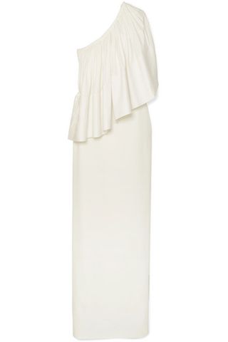 Solace London + Lison One Shoulder Stretch Cady Gown