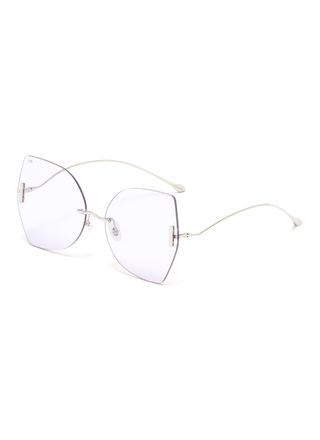 For Art's Sake + Starlight Rimless Angular Frame Metal Sunglasses