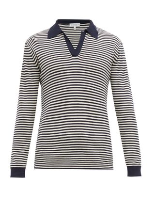 Odyssee + Breton Striped Long Sleeve Polo Shirt