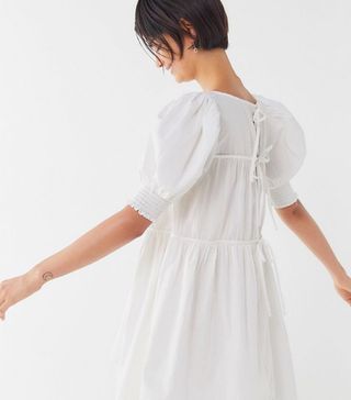 UO + Tie-Back Babydoll Mini Dress