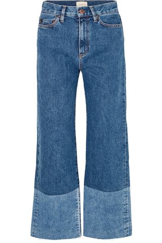 Simon Miller + Cropped High-Rise Wide-Leg Jeans