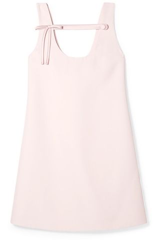 Prada + Bow-Detailed Cady Mini Dress
