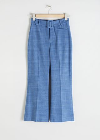 & Other Stories + Belted Plaid Trousers