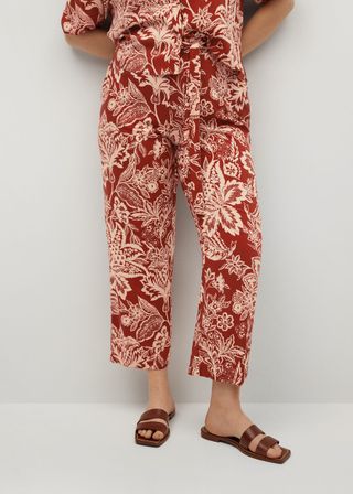 Mango + Flowy Printed Pants