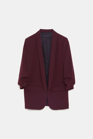 Zara + Blazer With Rolled-Up Sleeves