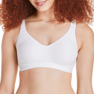 Hanes + Wireless Bra with Cooling, Seamless Smooth Comfort Wirefree T-Shirt Bra