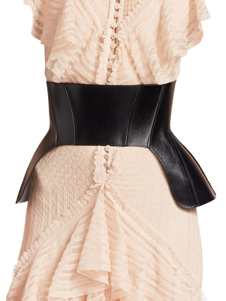 Alexander McQueen + Leather Corset Belt