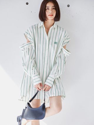 Snidel + Organics Shirt Mini Dress