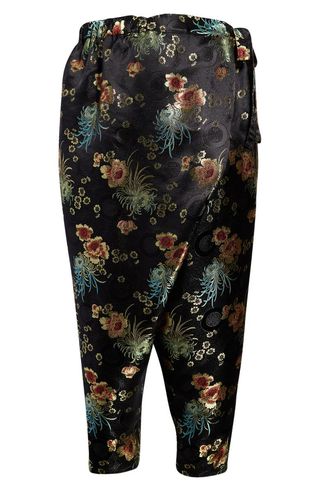 Junya Watanabe + Floral Brocade Drop Crotch Wrap Pants