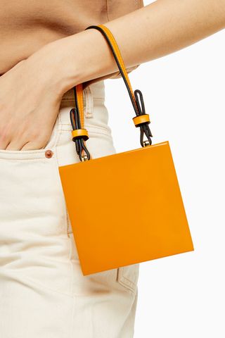 Topshop + GRACE Yellow Acrylic Boxy Bag
