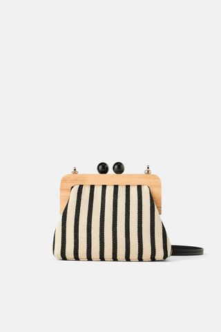 Zara + Wooden Clasp Crossbody Bag