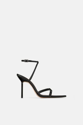 Zara + High Heeled Strappy Sandals