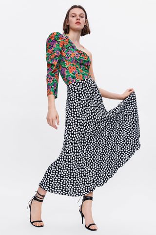 Zara + Polka Dot Skirt
